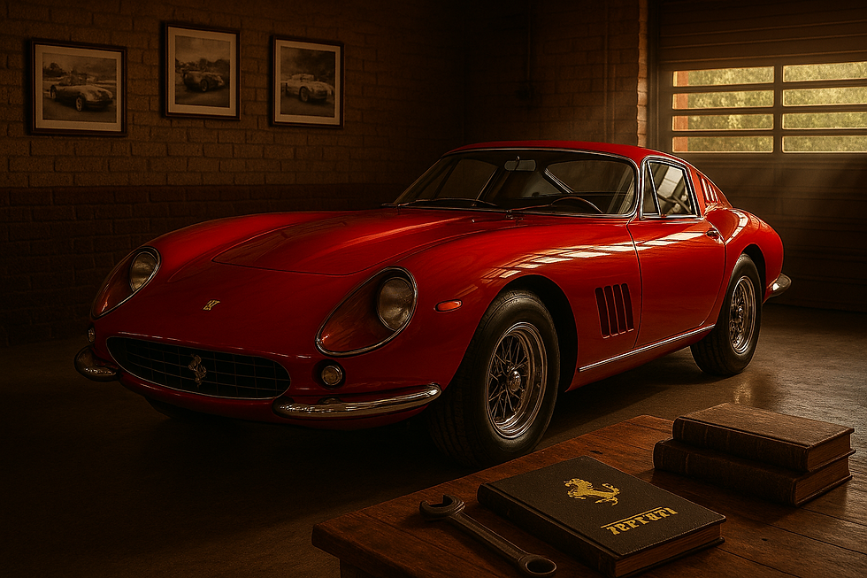 Classic red Ferrari displayed indoors, representing Ferrari heritage, craftsmanship, and historical significance