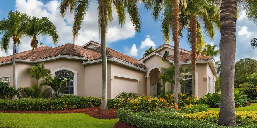 Panoramic image of Florida residential landscaping..jpg