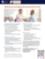 Flyer on the benefits of hiring an immigration lawyer.