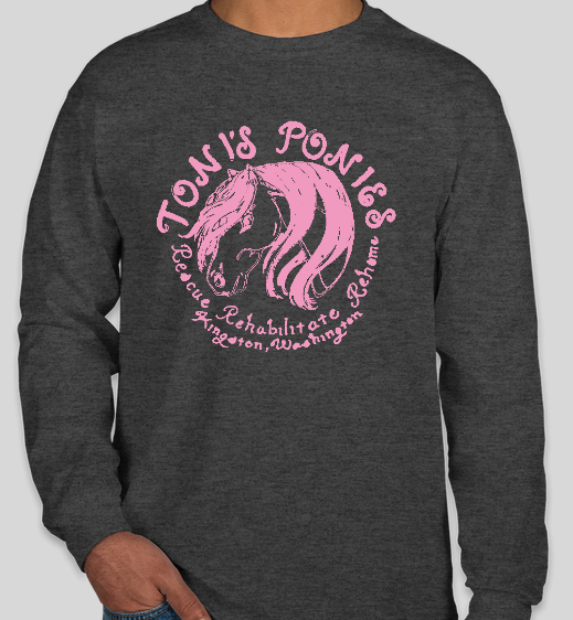 Grey Long Sleeve with Pink Logo