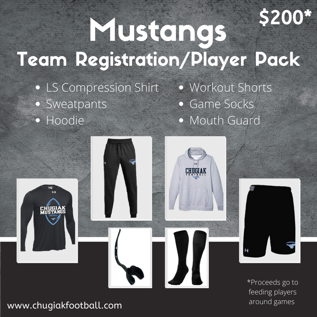 Mustangs Football Team Registration and Player Pack Chugiak Football