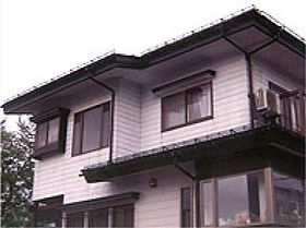 雪庇ガード:軒先の雪落下防止、屋根の軒先に取付ます