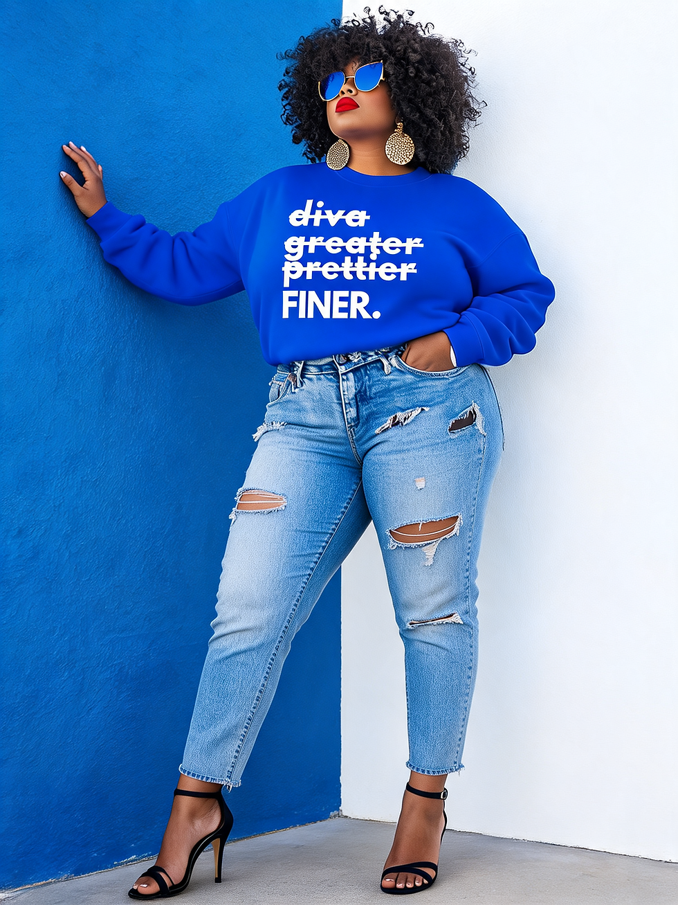 Thumbnail: The ROYAL FINER Crossed Out Crewneck