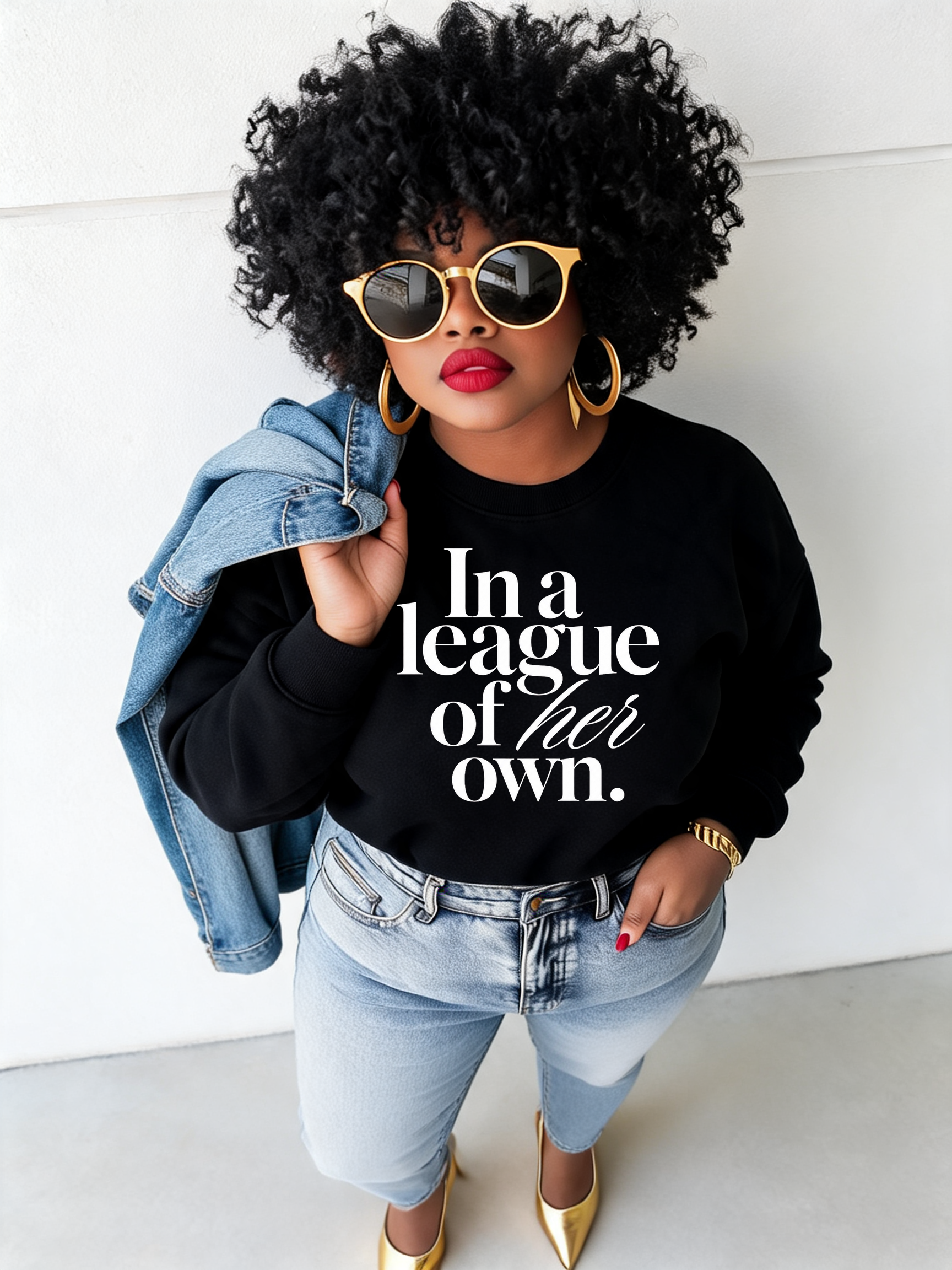 In a League of Her Own. Crewneck