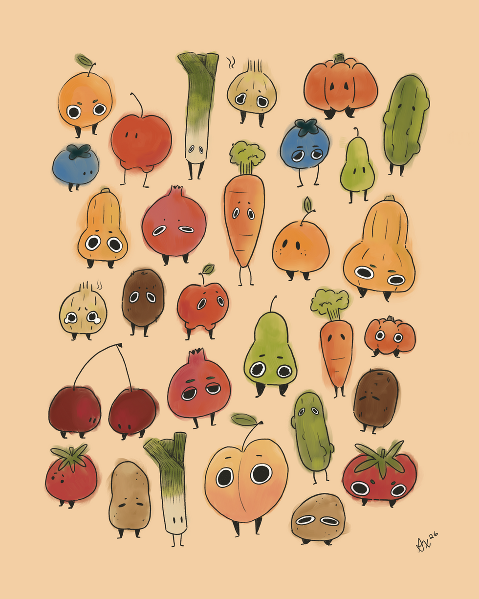snacktime friends (now with color)