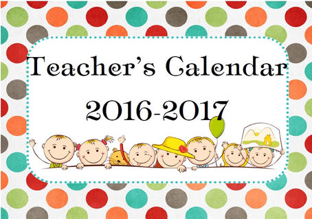 Teacher's Calendar 2016-2017