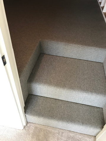 Custom carpeted steps done by APflooringsd