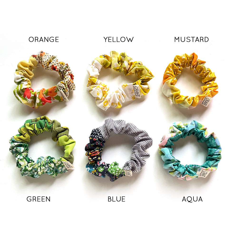 Thumbnail: Scrunchie Made From Vintage Fabrics