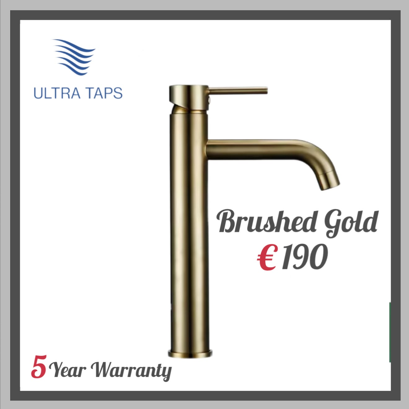 Basin Tall Tap - 7R (Type 2) - Gold