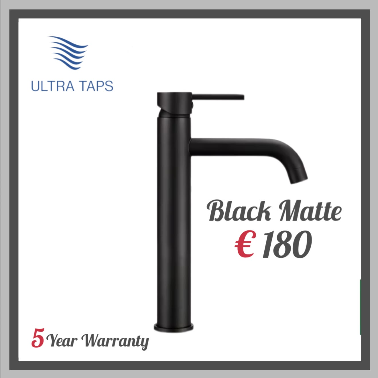 Basin Tall Tap - 7R (Type 2) - Black