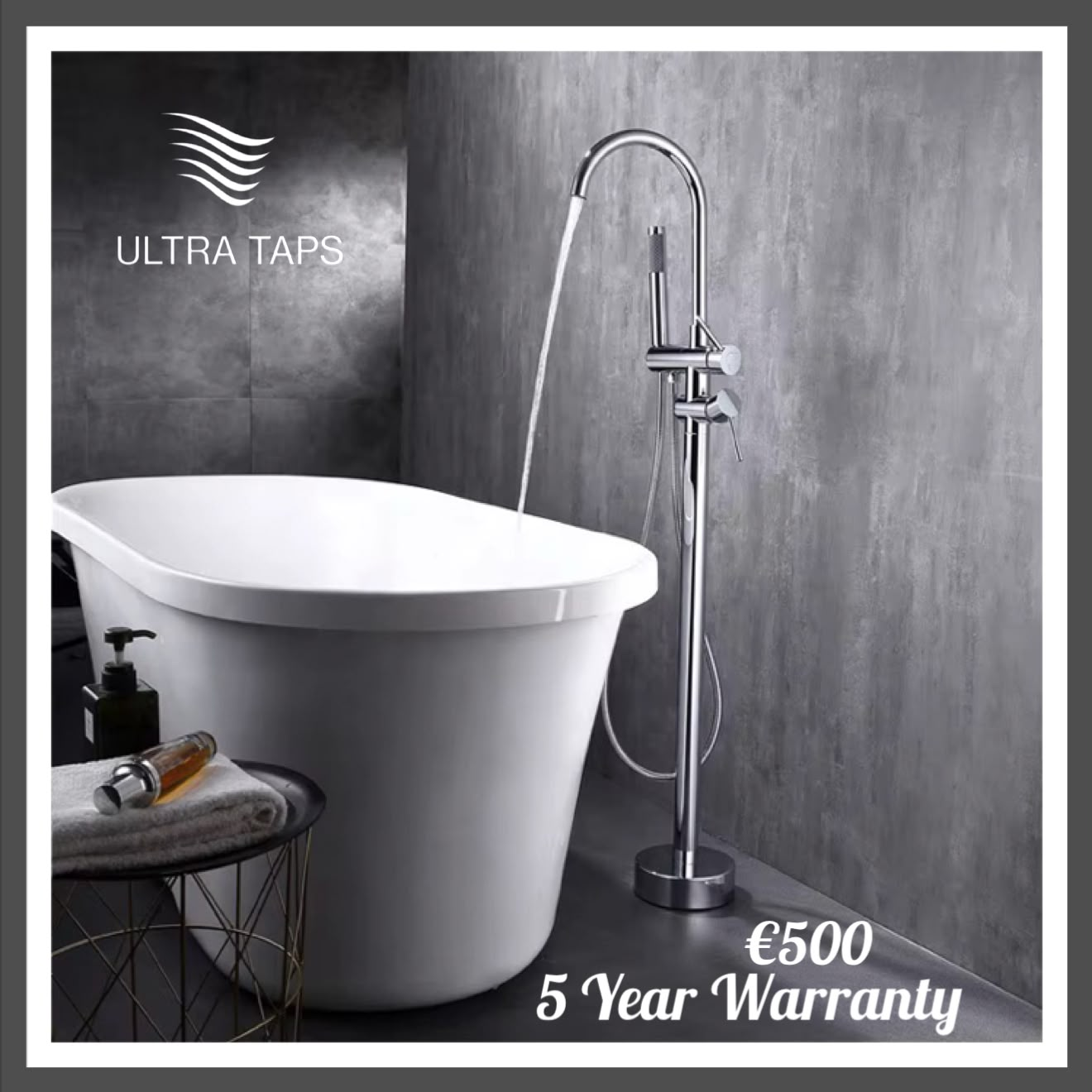 Free Standing Bath Tap - NO 7R - Chrome