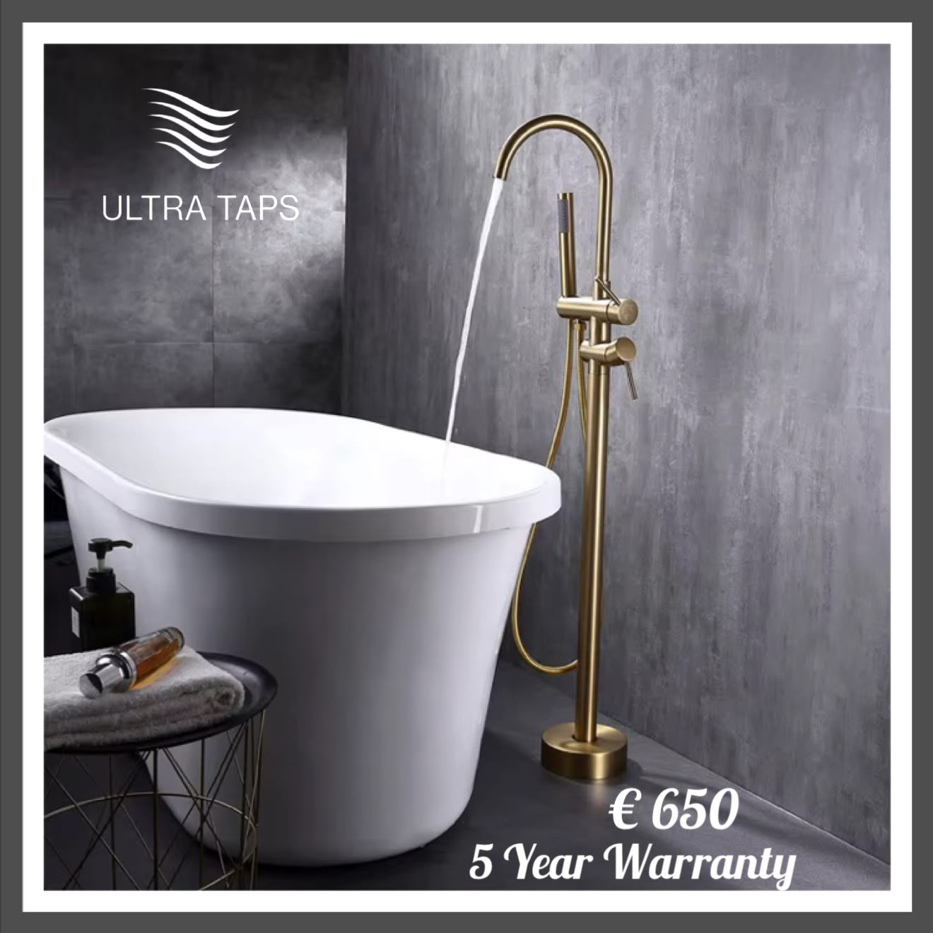 Free Standing Bath Tap - NO 7R - Gold