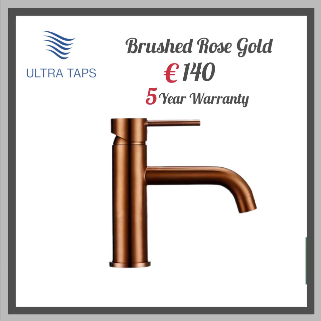 Basin Short Tap - 7R - Rose Gold