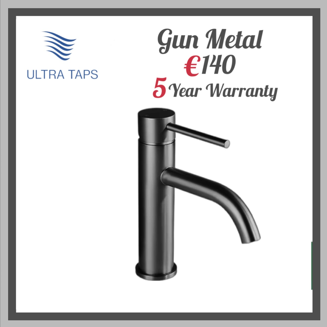 Basin Short Tap - 7R - Gun Metal