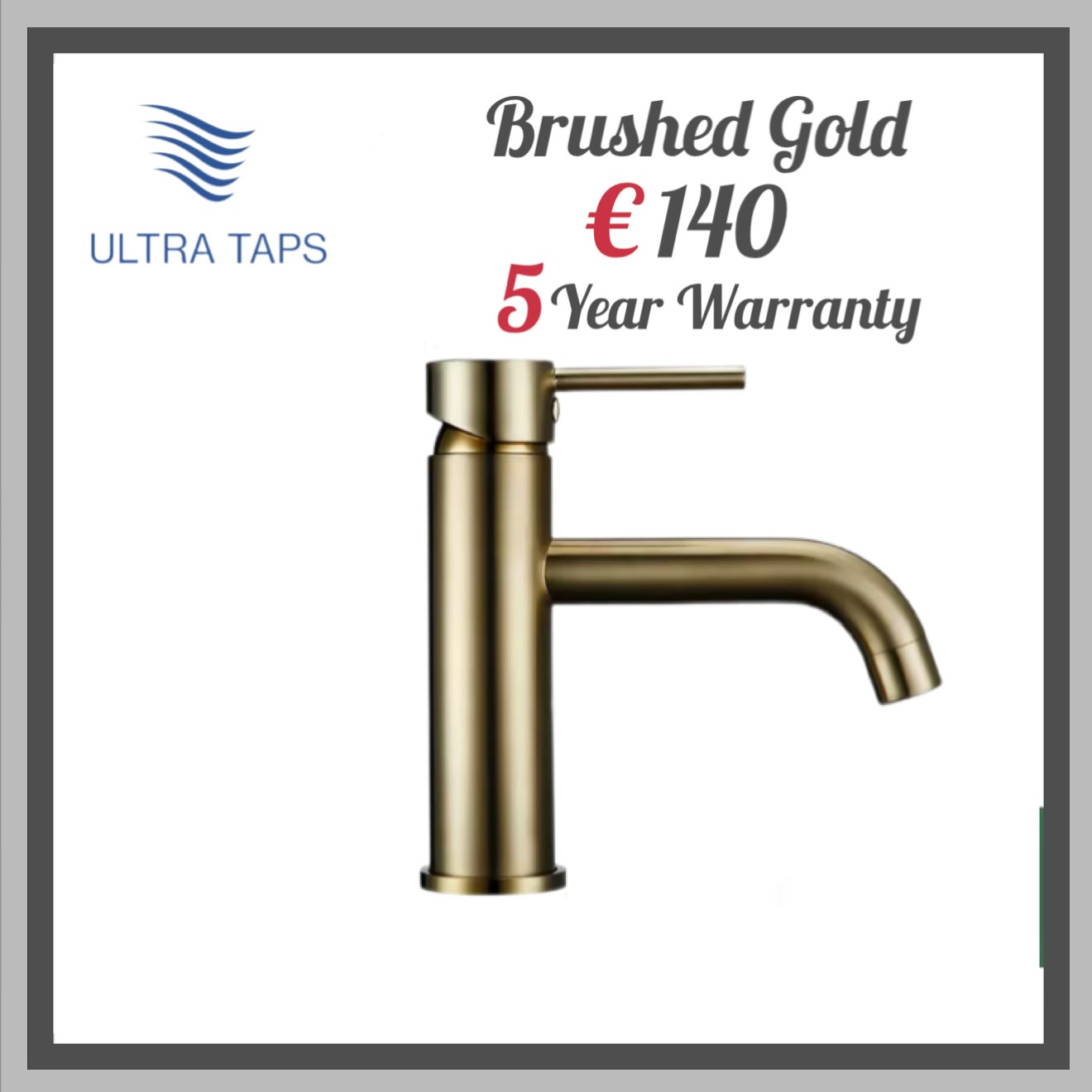 Basin Short Tap - 7R - Gold