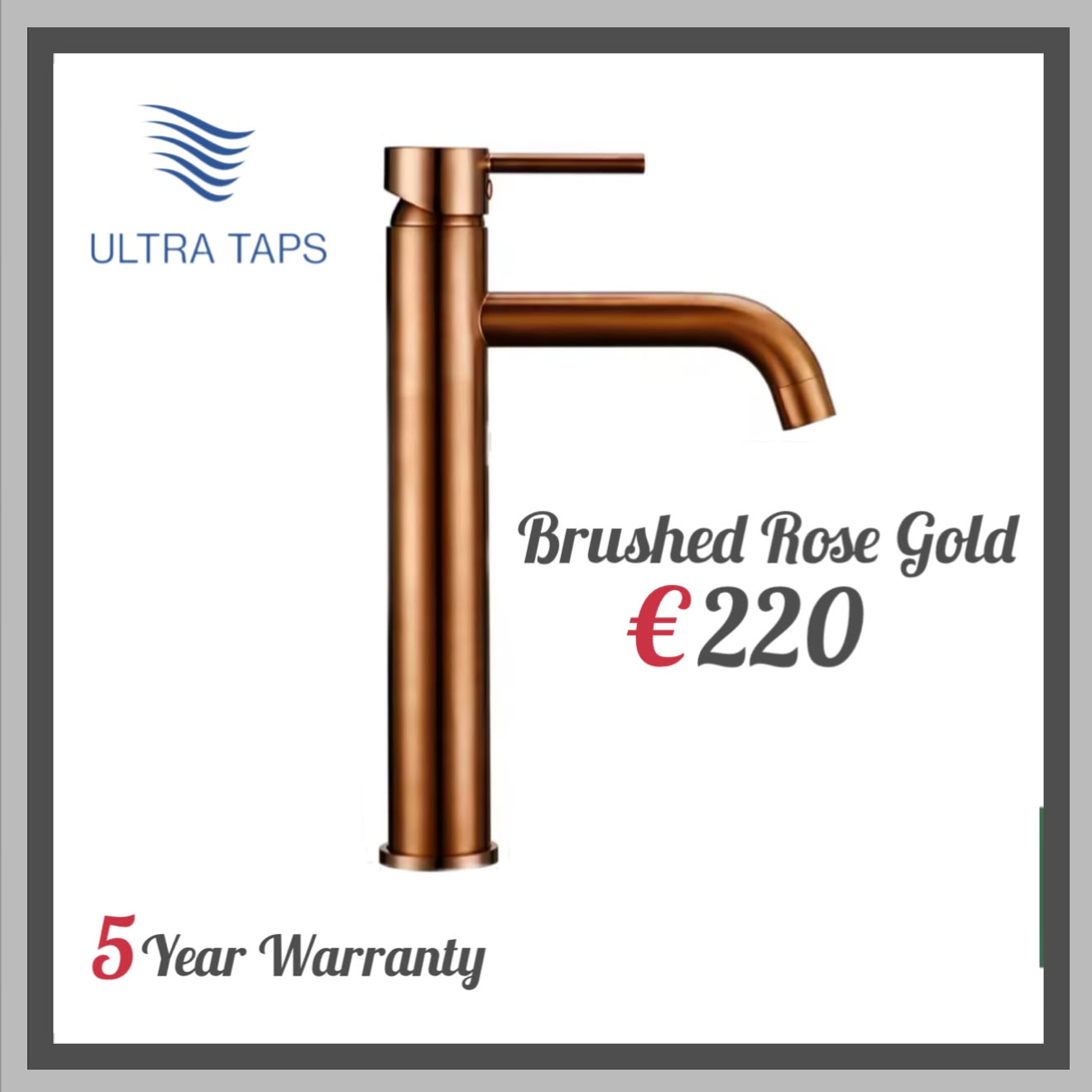Basin Tall Tap - 7R (Type 2) - Rose Gold