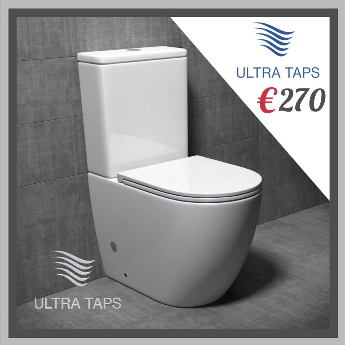 Toilet & Tank - Back To Wall - 7R - White