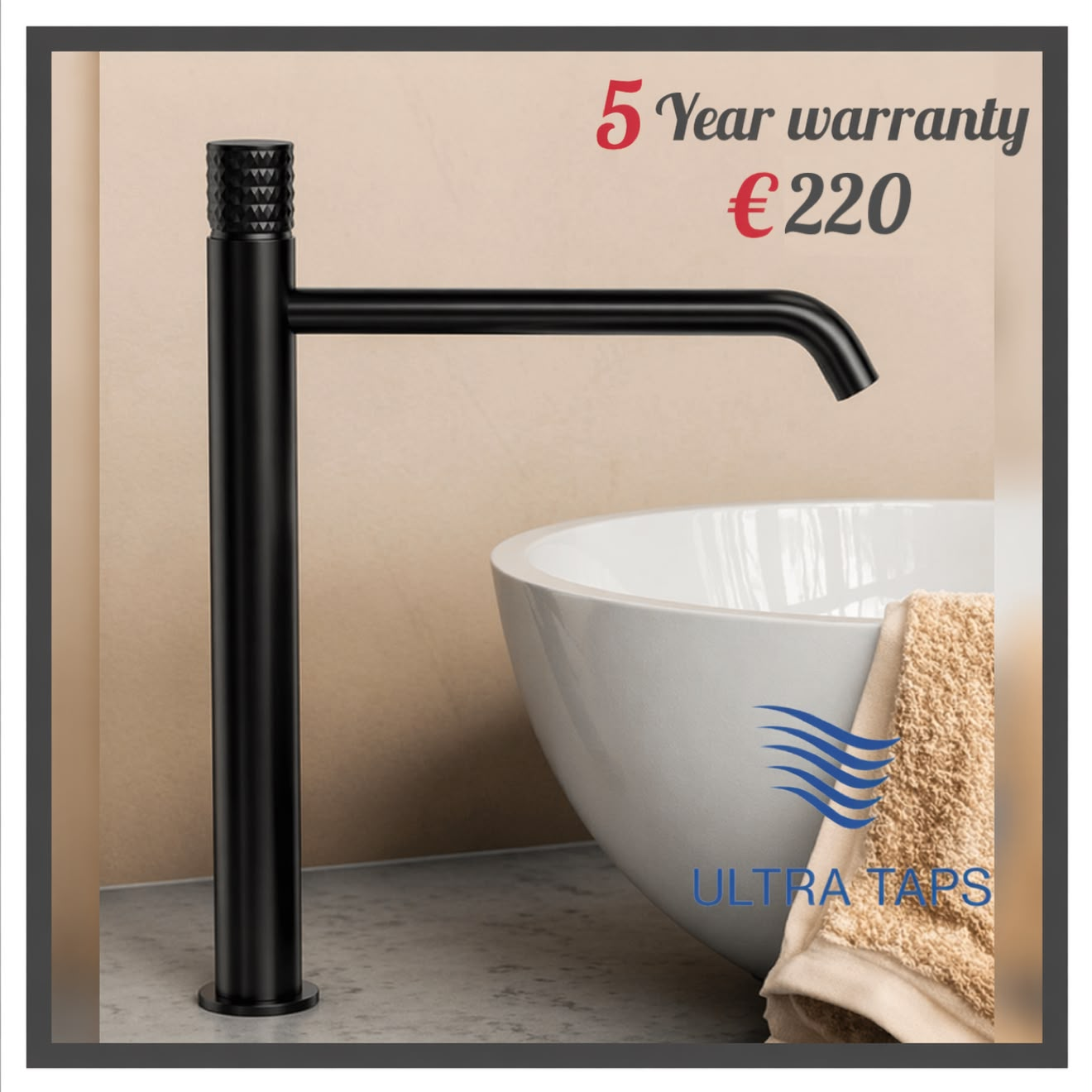 Basin Tall Tap - 7RR - MB - Black