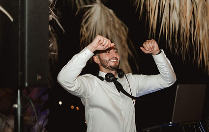 DJ setup with lights and sound by Pour Vous Entertainment Group in Austin