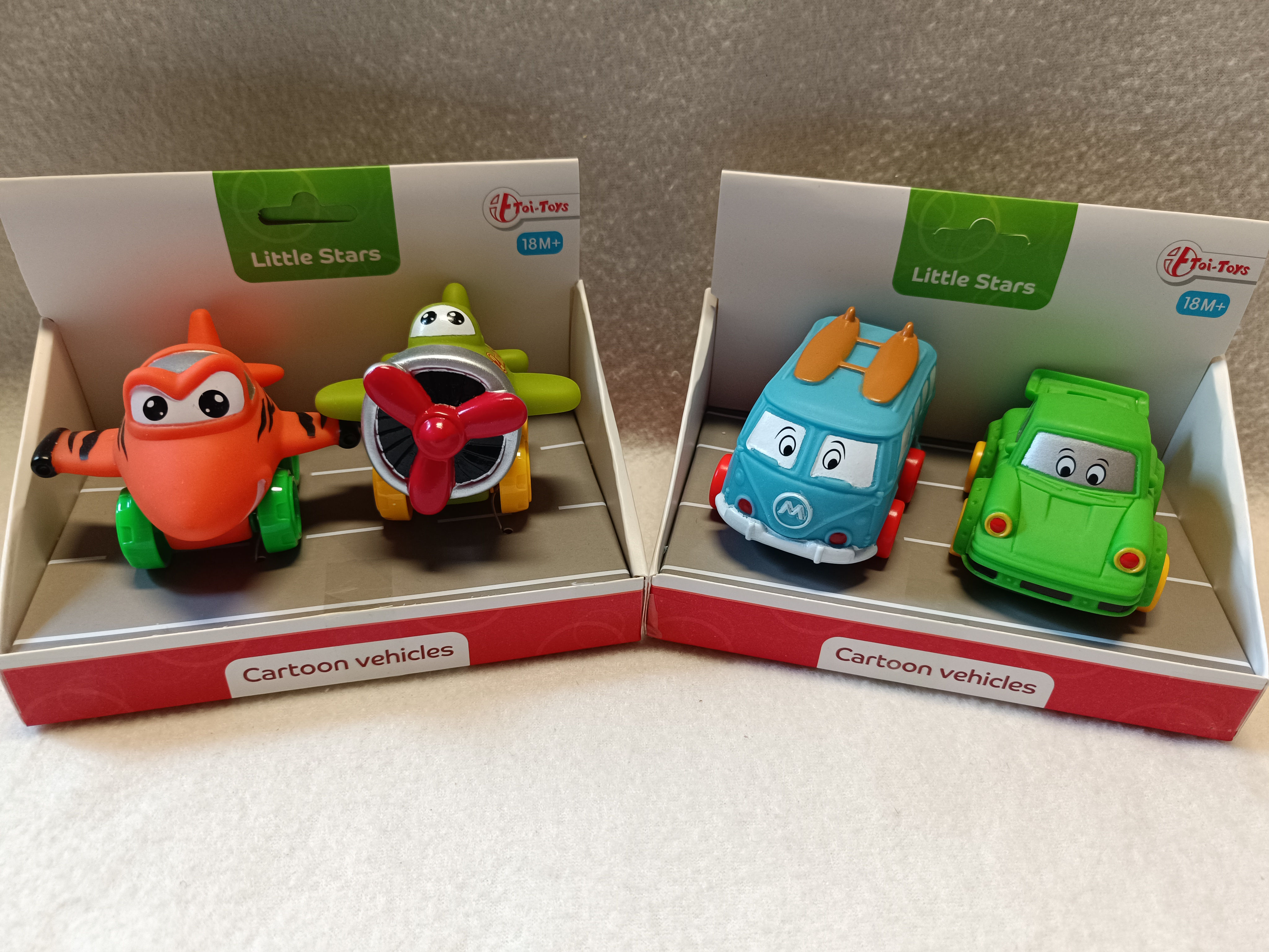 Little Stars PVC Fahrzeuge Spielzeug Autos Flieger 2er Set - NEU