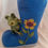 Miniaturbild: Pflanztopf Gummistiefel mit Frosch Planzstiefel 30cm - NEU