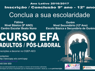 CURSOS DE EDUCAÇÃO E FORMAÇÃO DE ADULTOS