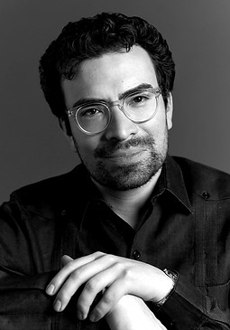 black and white photo of Vicente Chavarría