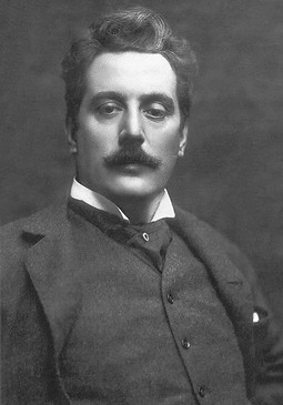 black and white photograph of Puccini