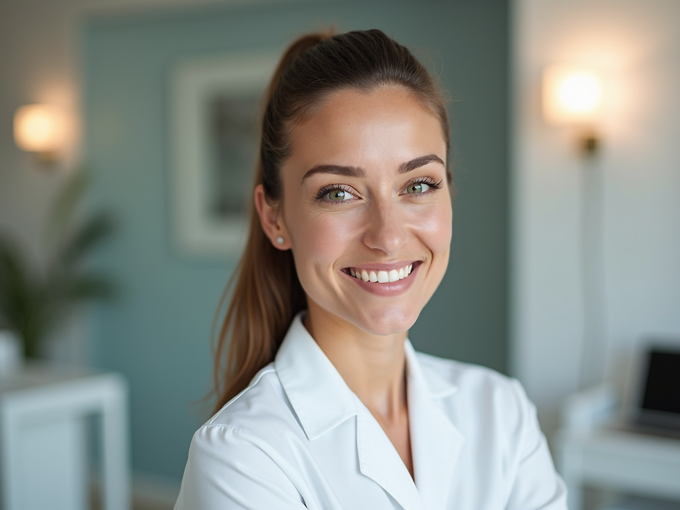 Smiling, confident woman reflecting the psychological benefits of rhinoplasty