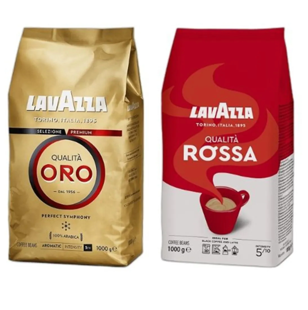 LavAzza Qualita Oro 1kg + Qualita Rossa 1kg 2'li Çekirdek Kahve Seti 2kg