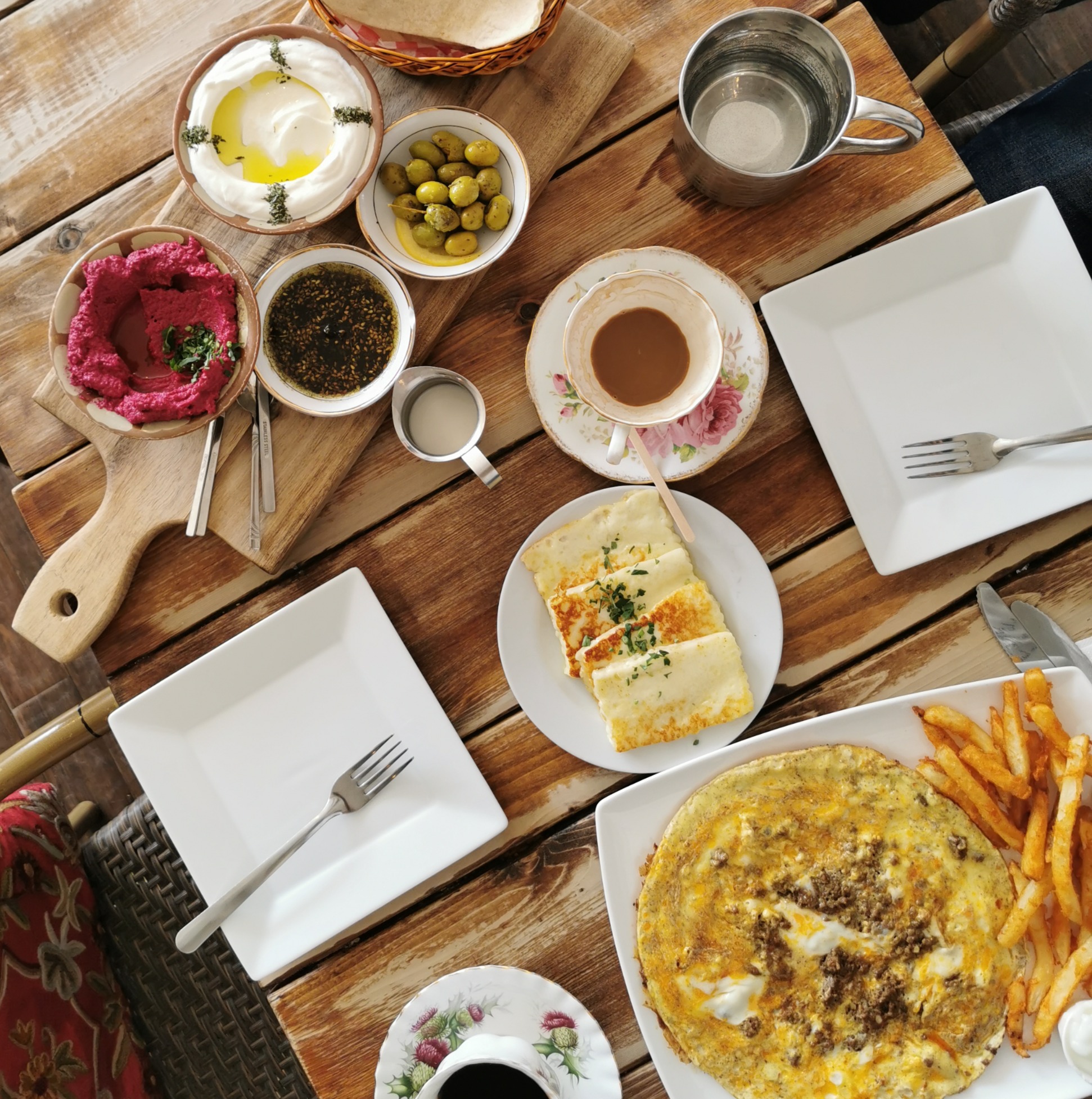 Arranged Food and Objects