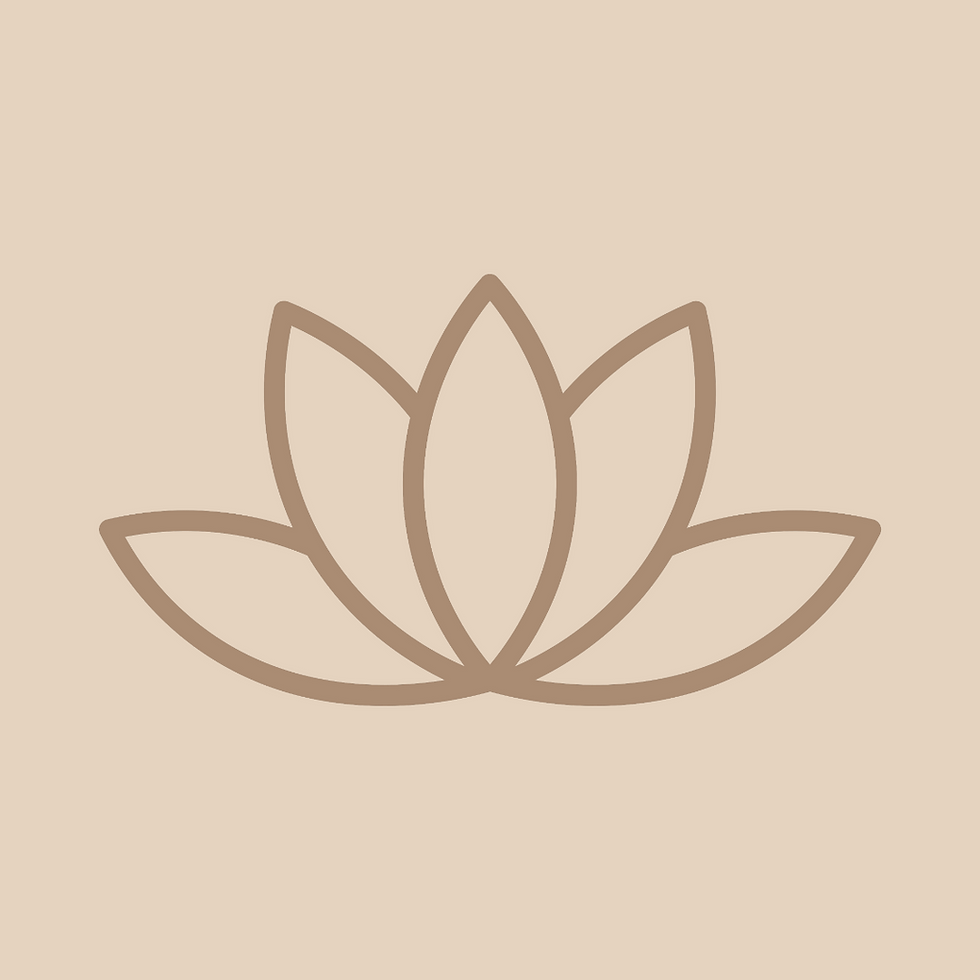 Minimalist lotus flower icon representing wellness