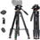 サムネイル： カメラ三脚170cm，6段階伸縮 遠隔撮影リモコン 3WAY雲台 360°回転 軽量