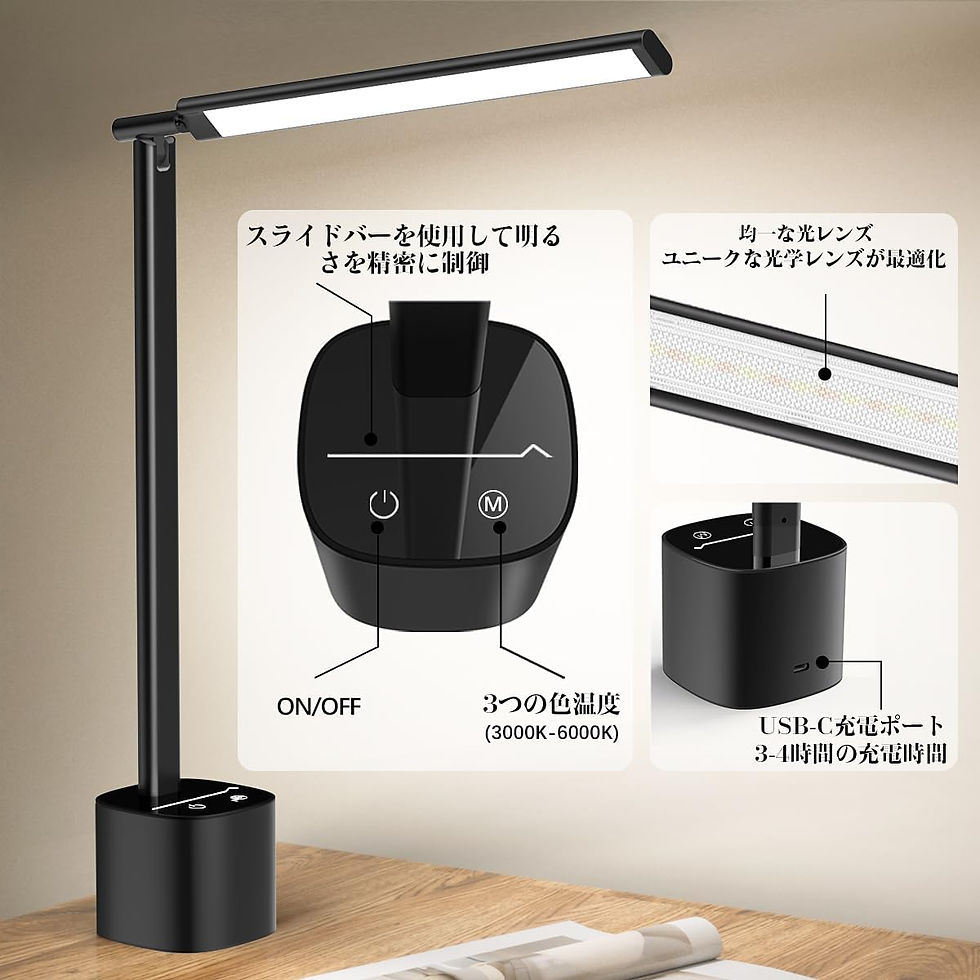 サムネイル： デスクライト LED コードレス 充電式 Bravzurg 5000mAh 卓上ライト 電気スタンド 勉強 ライト おしゃれ