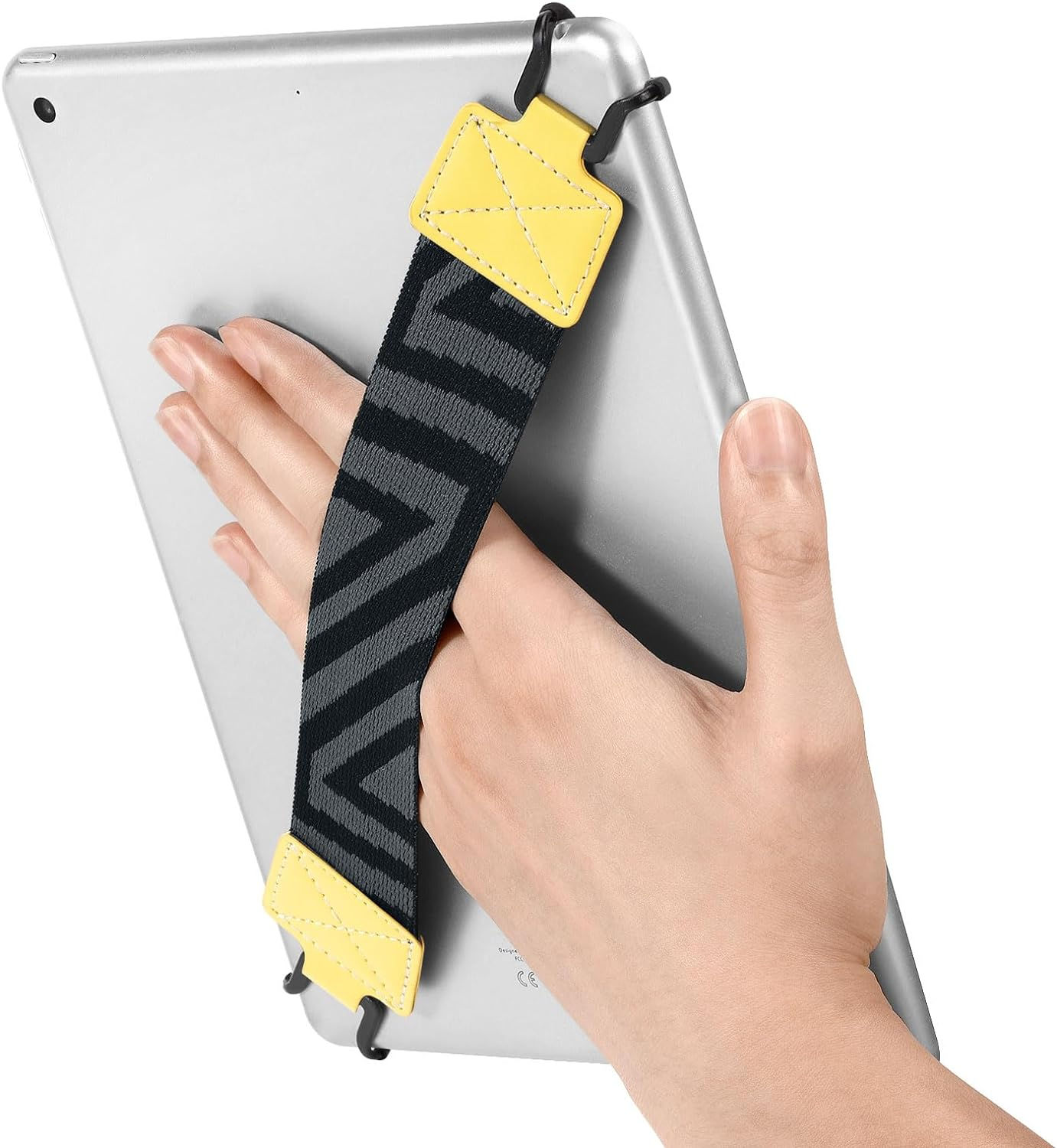 タブレットバンド，片手持ち 落下防止 簡単脱着 9-11インチ対応