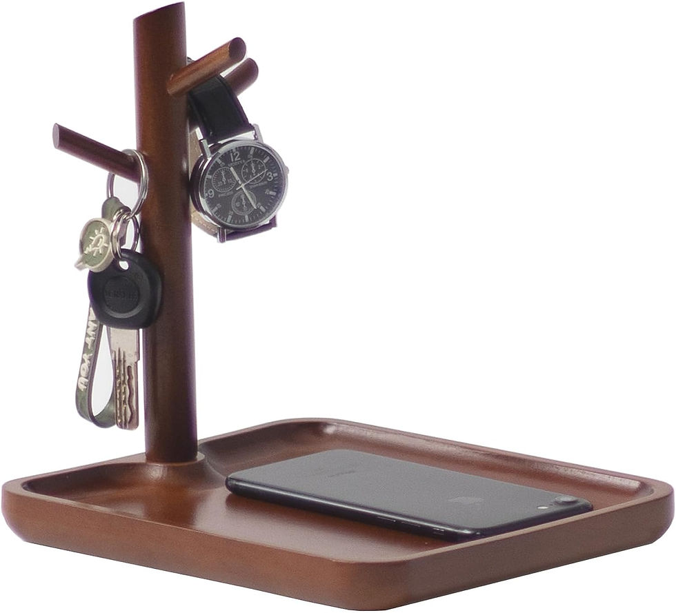 木製 枝鍵置きスタンド,玄関用 小物入れ 鍵かけ キー置き 卓上収納