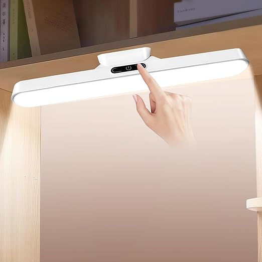 LEDライト 1800mAh Type-C充電式デスクライト 三段階調色&無段階調光 80度角度調節 簡単取り付け マグネット付き 能目に優しい