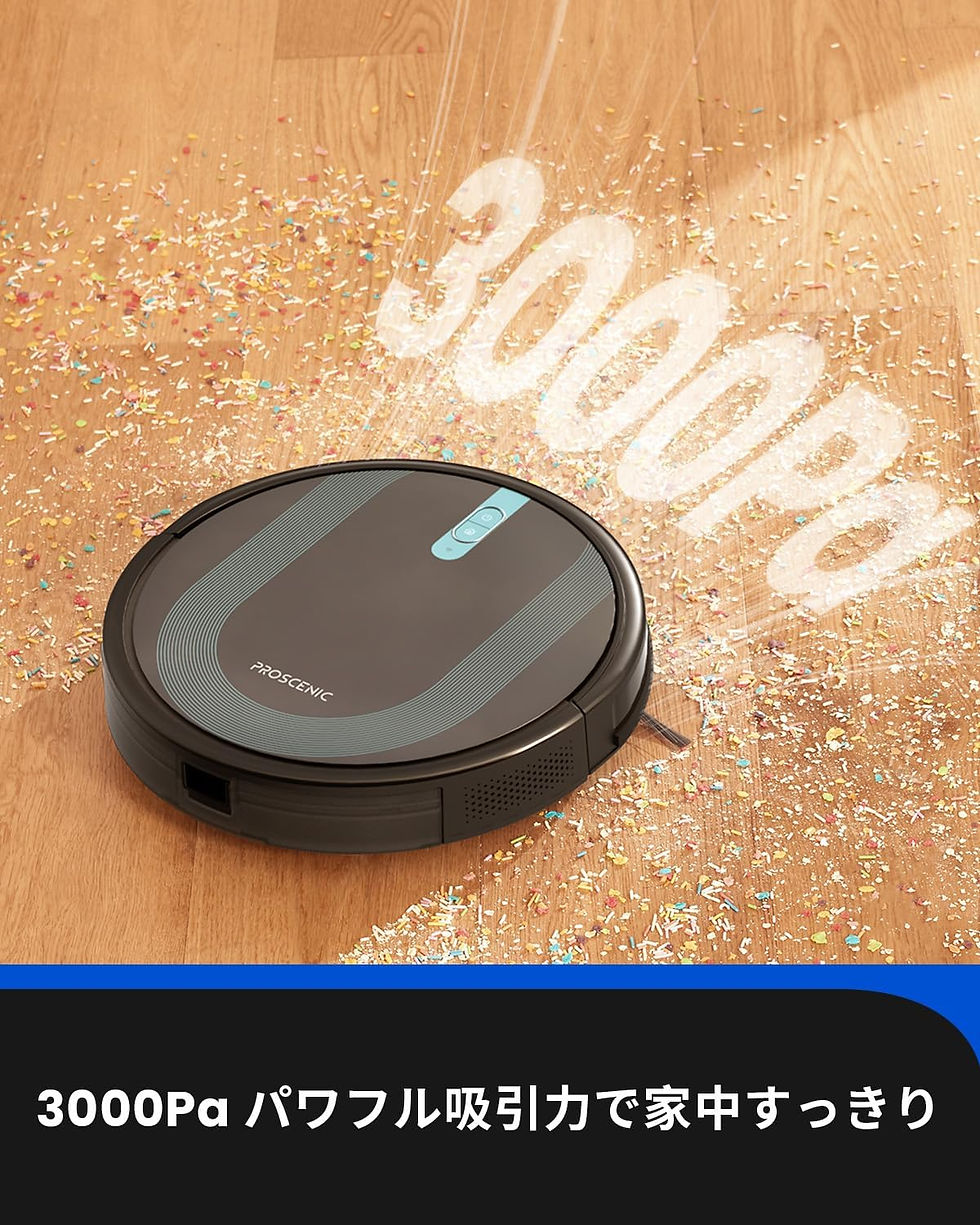 サムネイル： 掃除機 水拭き両用，超薄型 Siri/Alexa/Google音声対応 静音，最大140分間連続稼働 専用リモコン付