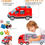 サムネイル： トラック おもちゃ 大型収納車 合金製 ミニカー 車おもちゃ 消防車両 作業車両 セット 建設車両 おもちゃ 乗せて運ぶ 大きいサイズ 1台収納車 6台ミニ