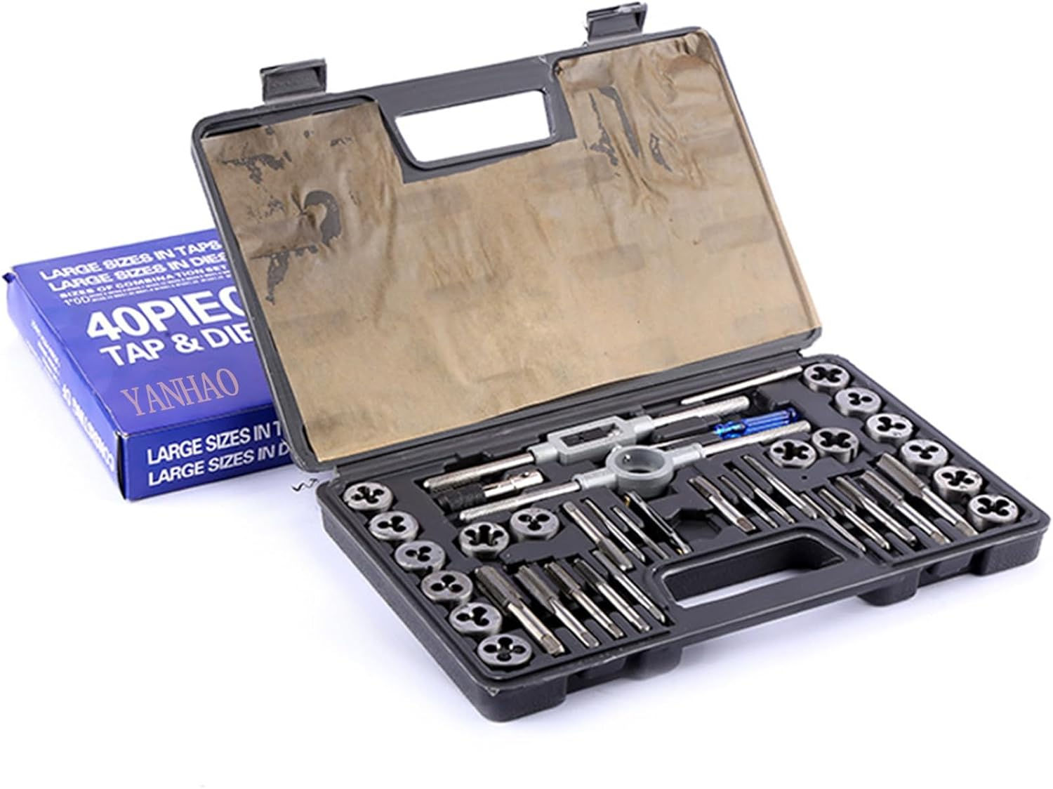 タップダイスセット,40PCS 高硬度操作簡単 ネジ穴修復ツール 自動車修理ネジ ネジ穴 補修