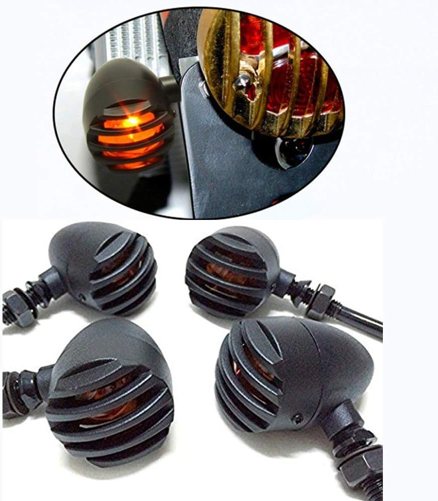 バイク ウインカーライト 2個入り ブレット オートバイターンシグナルライト 信号灯 バイク・オートバイ用 低消費電力 砲弾型(4PCS)