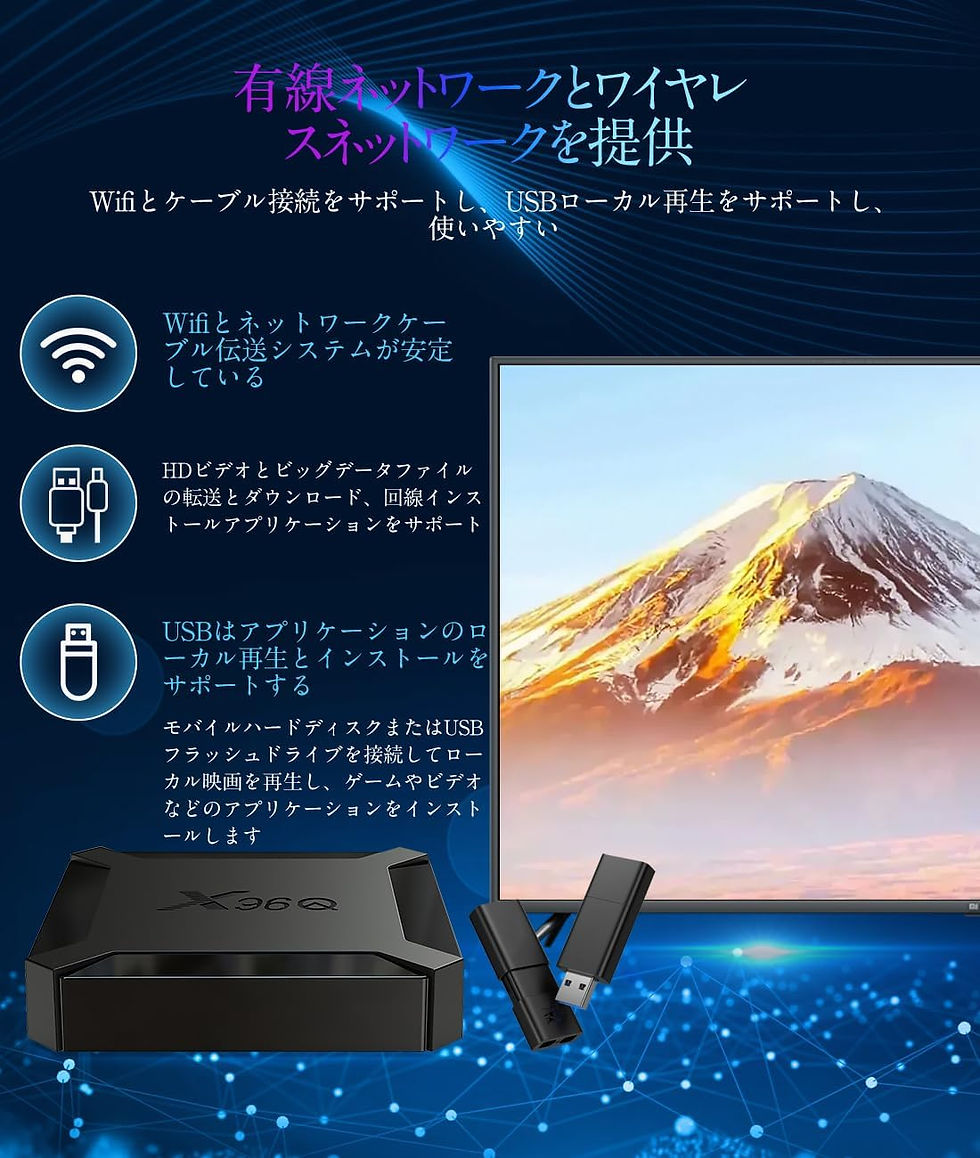 サムネイル： テレビボックス Android10 X96Q 4KHDMI互換2.4GWifi，TVセットトップボックス4Kメディアプレーヤー