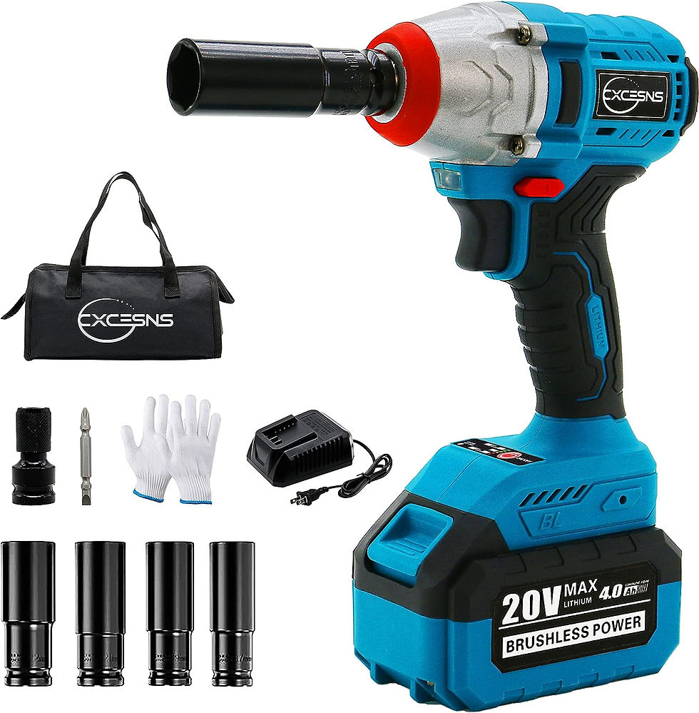 電動インパクトレンチ20V 4.0Ahバッテリー コードレス 充電式,自動停止モード ブラシレスモーター 正逆転両用 最大トルク400N.m LEDライト付き