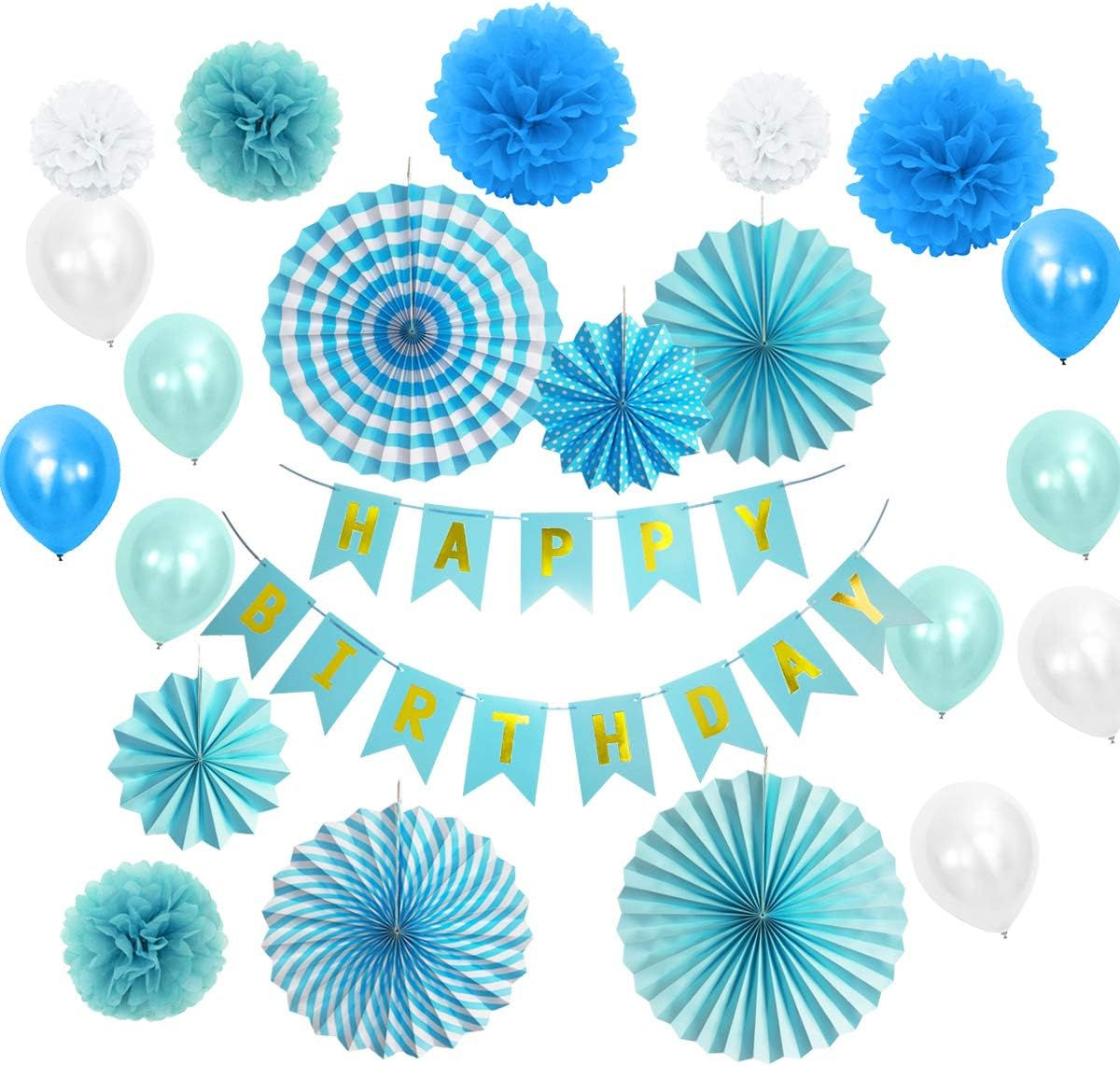 ハッピーバースデー紙ぶら下げバナーデコレーションフラグ、パーティーフォト小道具