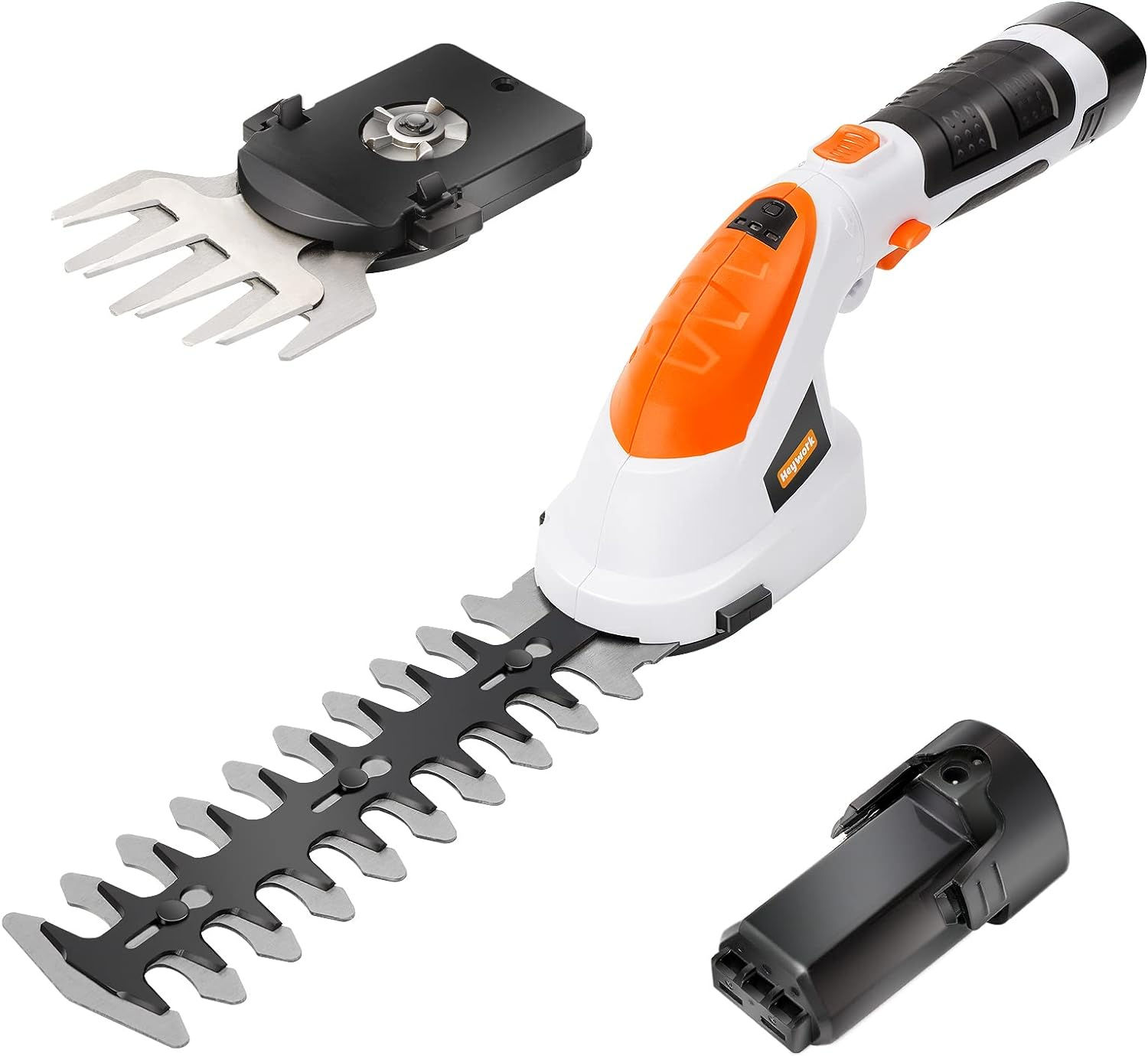 7.2V電動芝生バリカン電動芝刈り機,電気ブッシュトリマー 一台二役 180度調整 充電式バッテリー