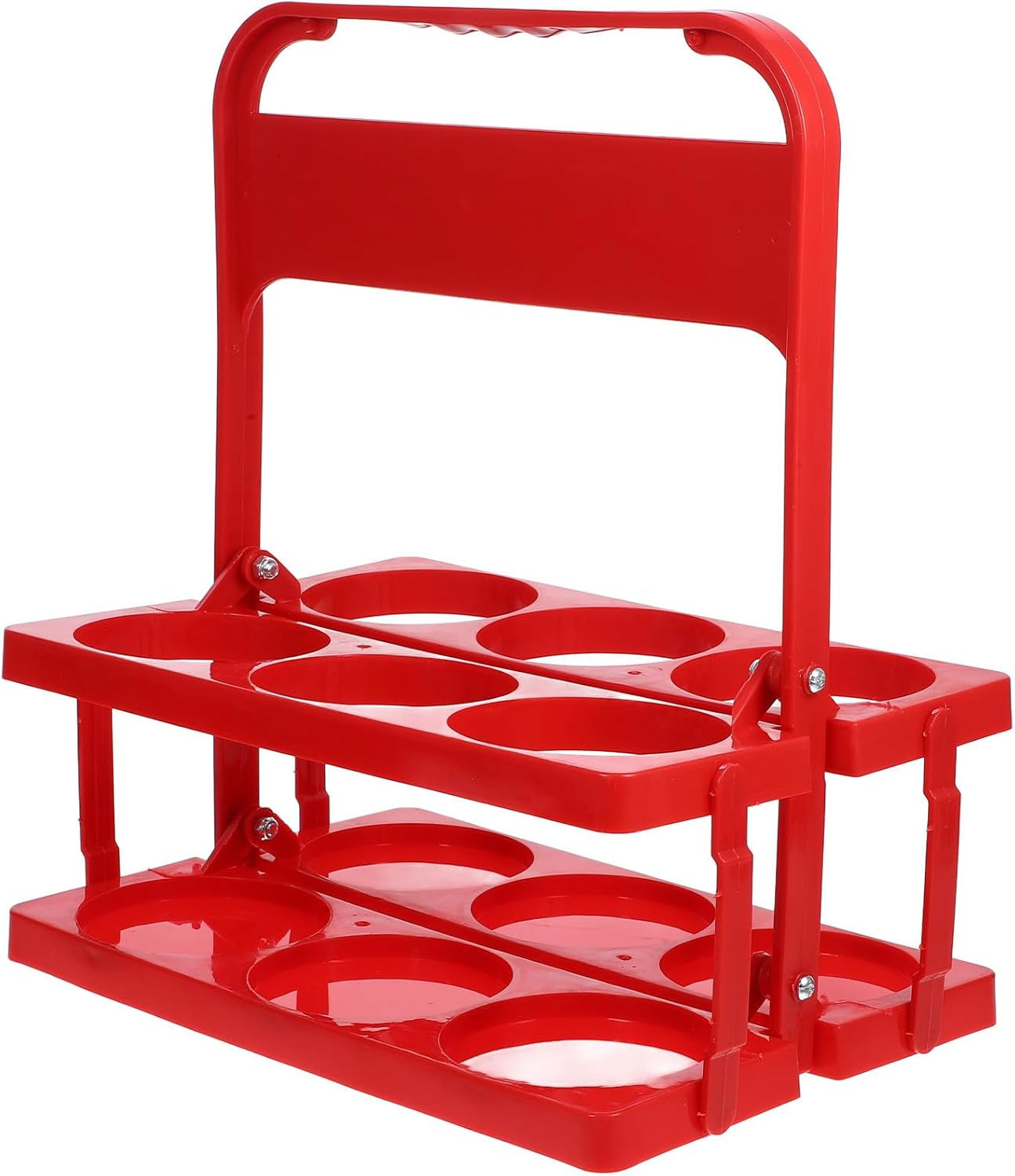 ボトルキャリアー ドリンクラック，折りたたみ式 手提げ プラスチック ビール瓶 バスケット