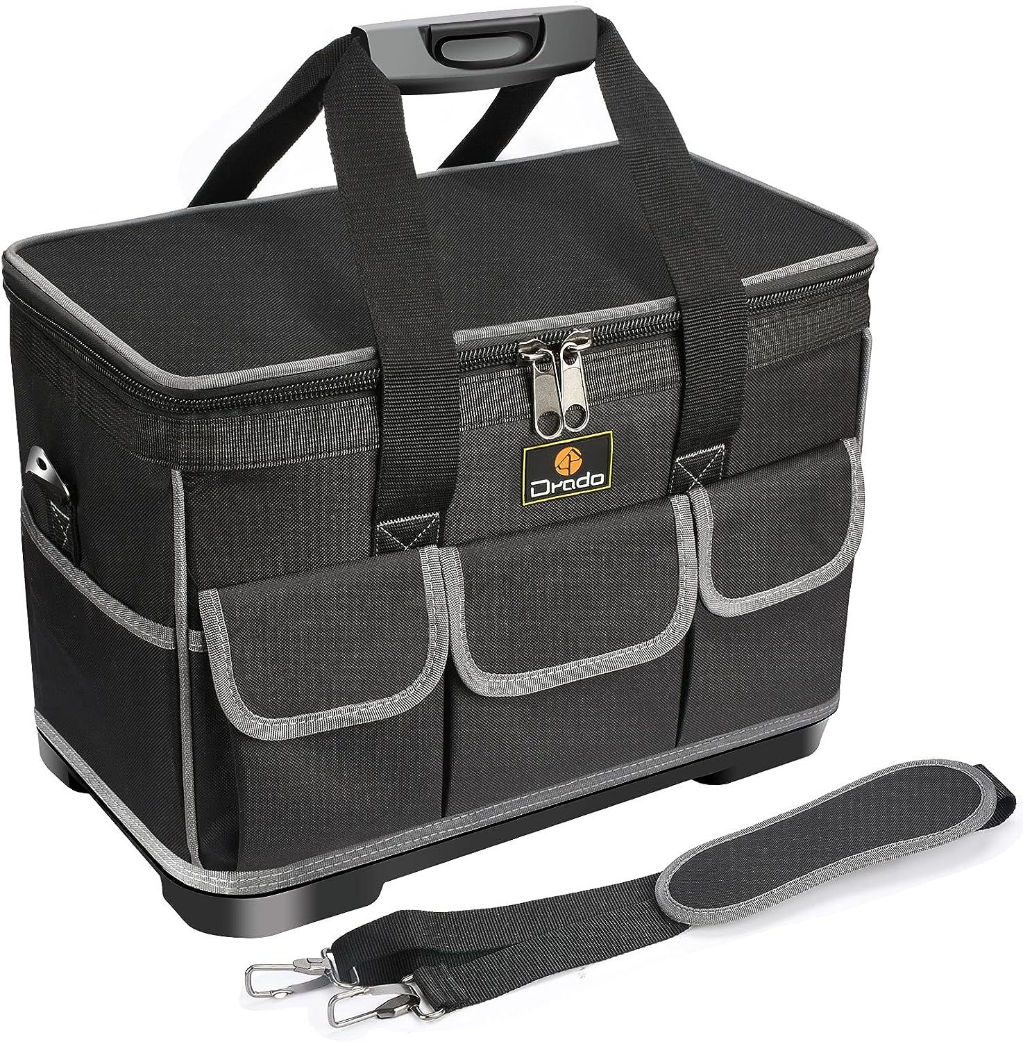 工具バッグ 工具袋 道具袋 工具差し入れ 肩掛けベルト付き 大口収納