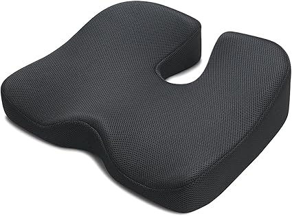 チェアパッド 低反発 椅子 クッション 裏面は滑り止め加工され 通気性 ブラック