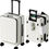 サムネイル： スーツケース キャリーケース 機内持ち込み可 超軽量 フロントオープン 片開き 大容量 多機能 (USBポート/拡張機能/カップホルダー/フック) ハードトロリ