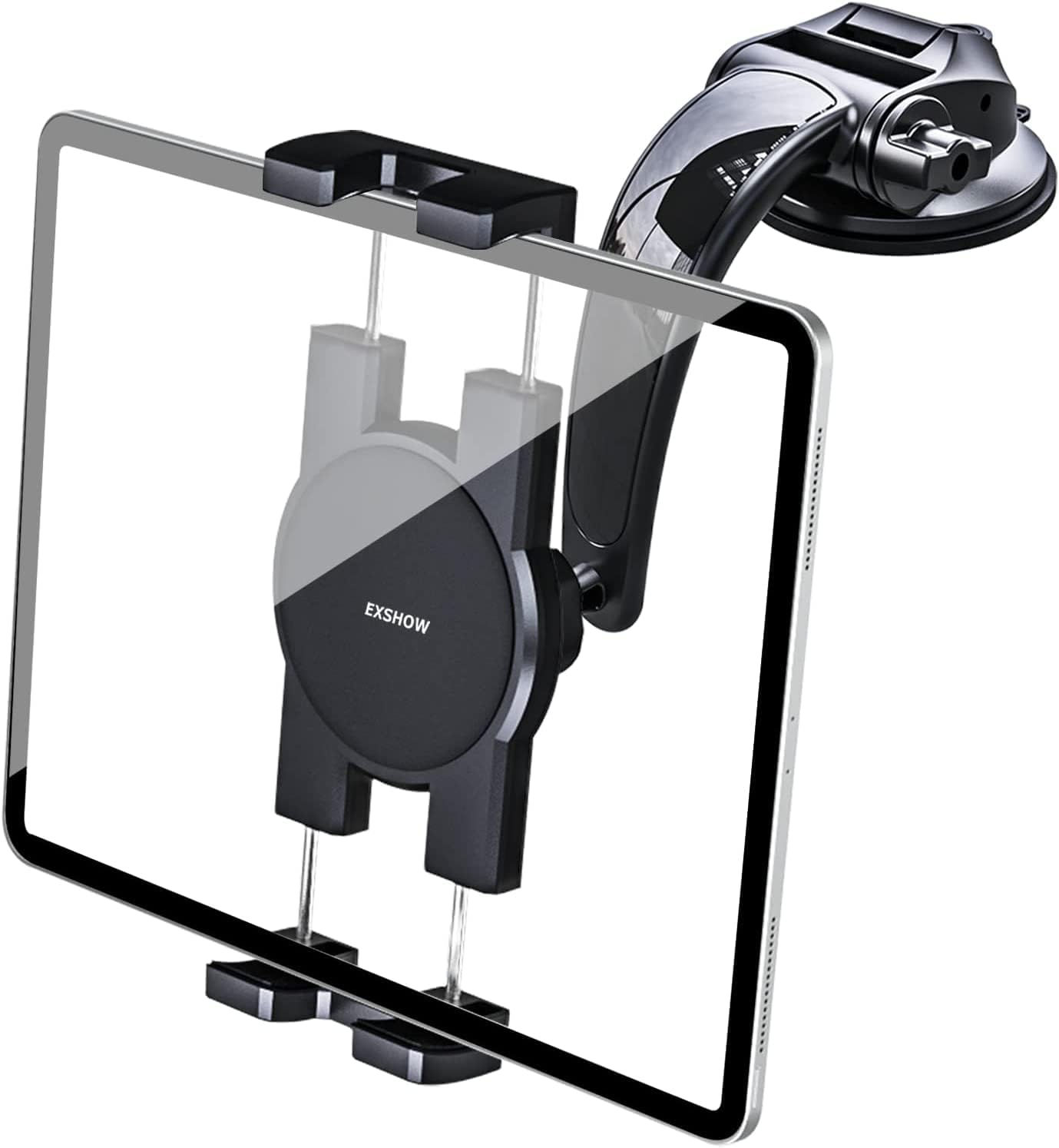 車載 タブレットホルダー ipad ホルダー 運転席 タブレットスタンド 車 スマホホルダー 4.7-12.3インチ 超強力粘着ゲル吸盤 / 取り付け簡単 36